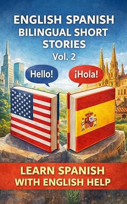 400 English Spanish Bilingual Super Short Stories: Volume 2 For Beginners and Intermediate Adult learners (Slow Spanish) by EspanaLang  Am